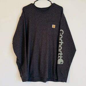 Carhartt Men's Charcoal Gray Long Sleeve Tee